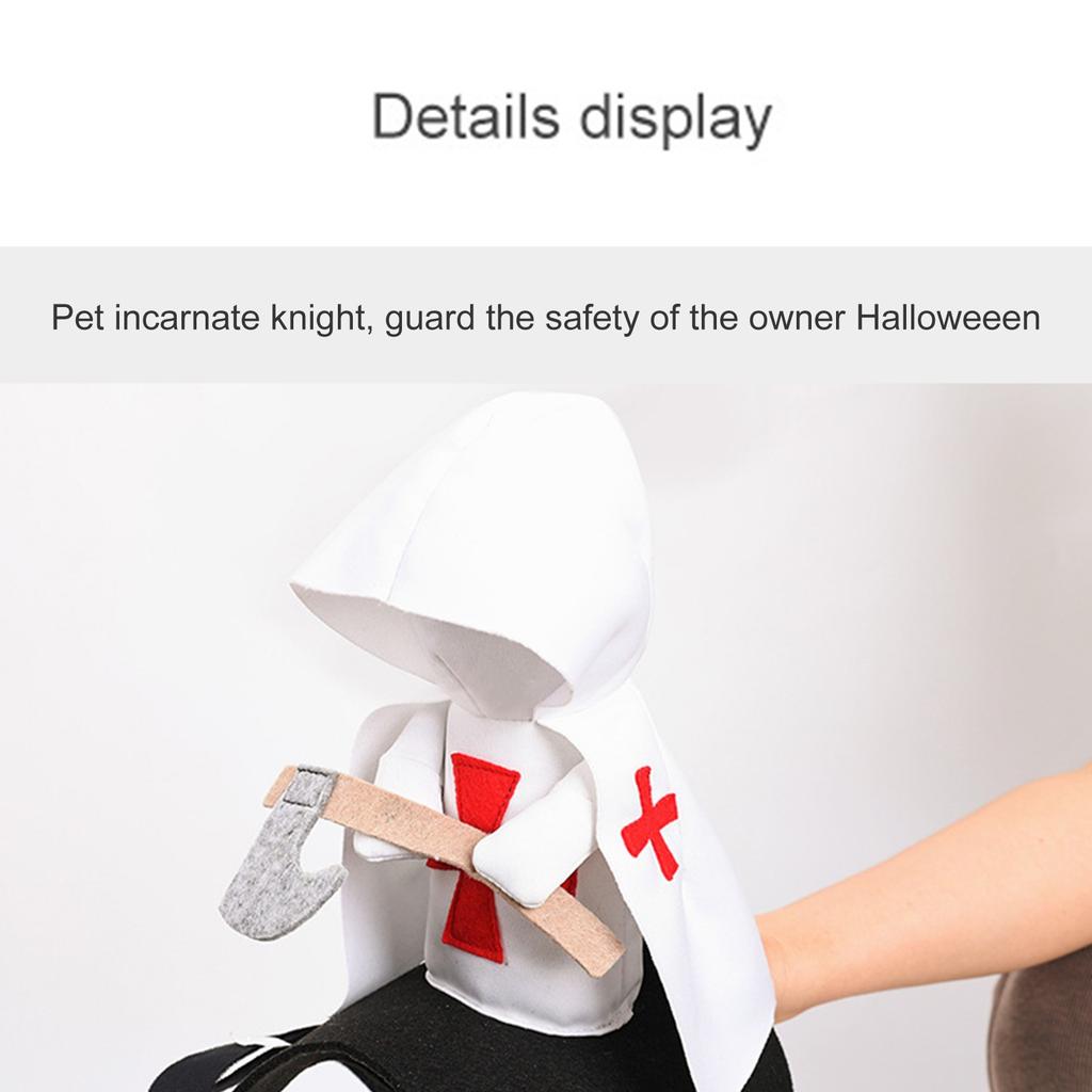 Pup Into A Crusader Knight,This Funny Dog Costume Features A Knight Design With Cross ,soft Fabric For Comfort,Perfect For Costume Parties