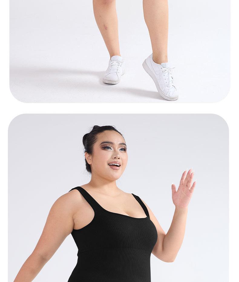 Cross-Border Plus Size Sleeveless Yoga Bodysuit: Body Shaping One-Piece Leotard & Sports Shorts