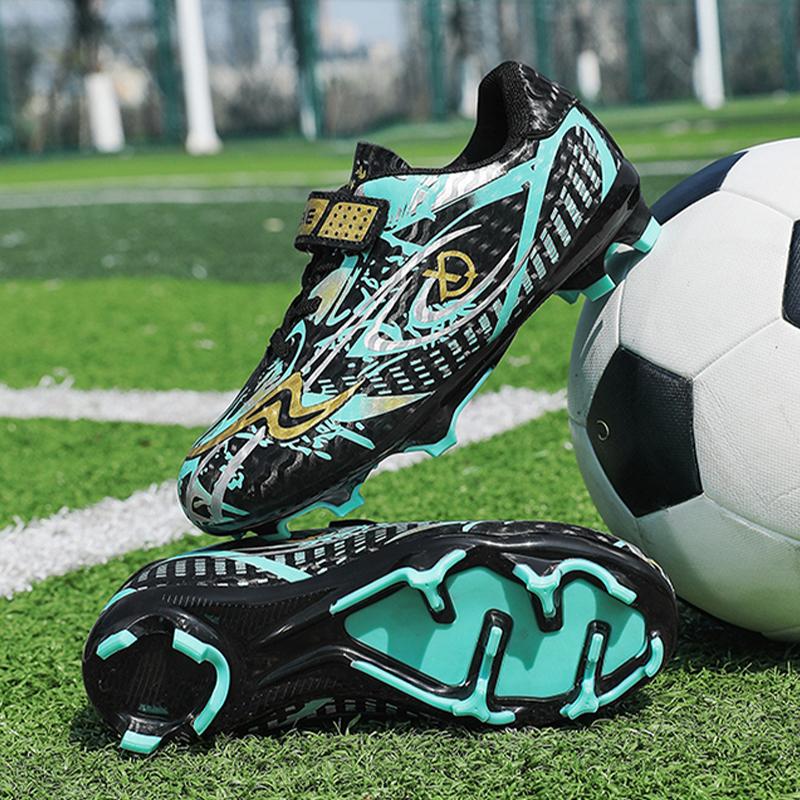 Childrens Soccer Shoes  New Soft Flat Grass Training Anti Slip Cushioning Daily Training Contest Football Shoes for Kids