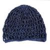 New Adult Hair Cap with Hollow Toe Cap, Solid Color Knitted Mesh Cap, Tied Hair Fishing Net Headband Cap