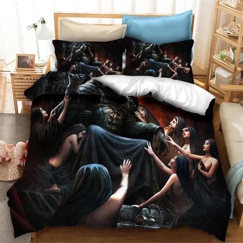 3D Printed Powerwolf Bedding Set Duvet Cover Sheet Printed Bed Set Pillowcase Bed Full Queen King Size Comforter Bedroom