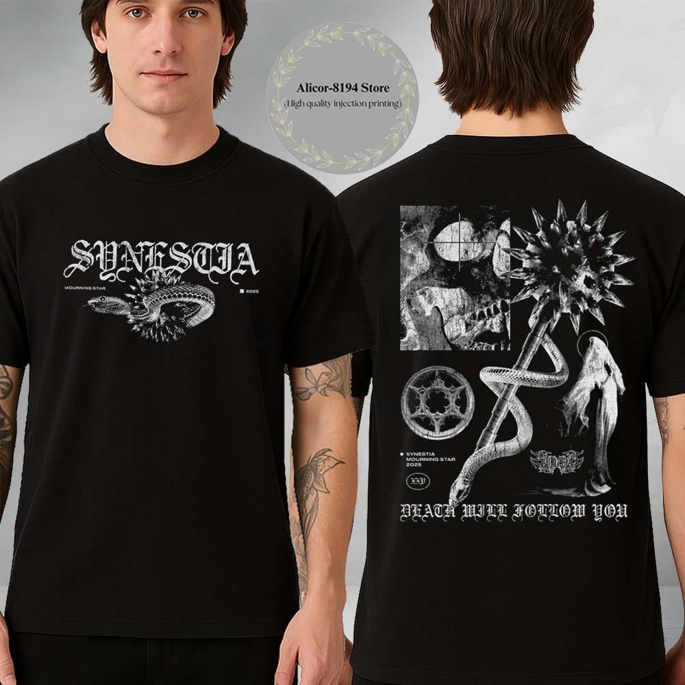 Synestia Mourning Star T-Shirt Black Metal Graphic, 2025 T Shirt
