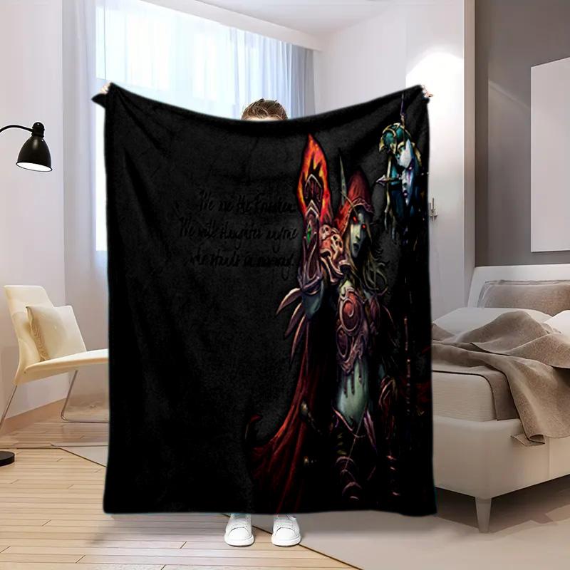 classic game World of Warcraft Frozen Throne blanket Soft and portable four season home bed, sofa blanket, office travel, lunch break, warm blanket Y4