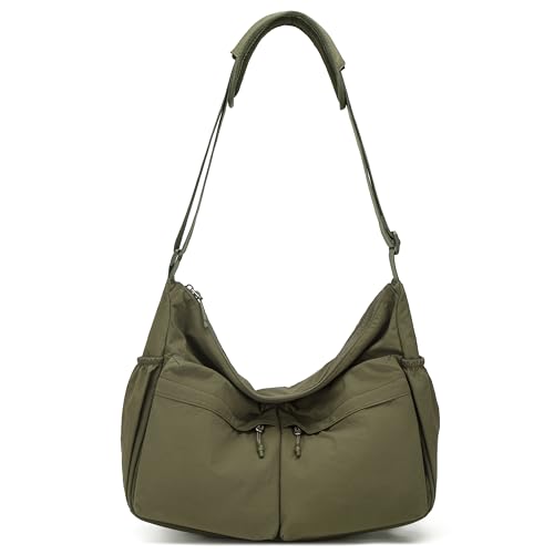 

[RAKEE] Shoulder Bag, Crossbody Bag, Men s & Women s, Large Capacity, Lightweight, Waterproof Polyester, Fits 15-inch Laptop, Adjustable Strap with Sh