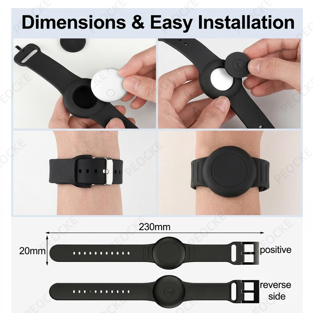 Waterproof Smart Tag Bracelet for Kids-Soft Silicone For Android Tracker Tag With Watch Band Case Cover Lightweight GPS Tracker