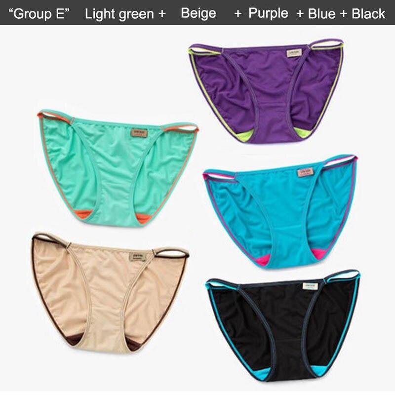 Sexy Damen-Unterwäsche, Höschen, Modal-Slips für Damen, einfarbig, niedriger Bund, G-String, nahtlos, Dessous, Damen-Mädchen-Tanga, 5 Stück