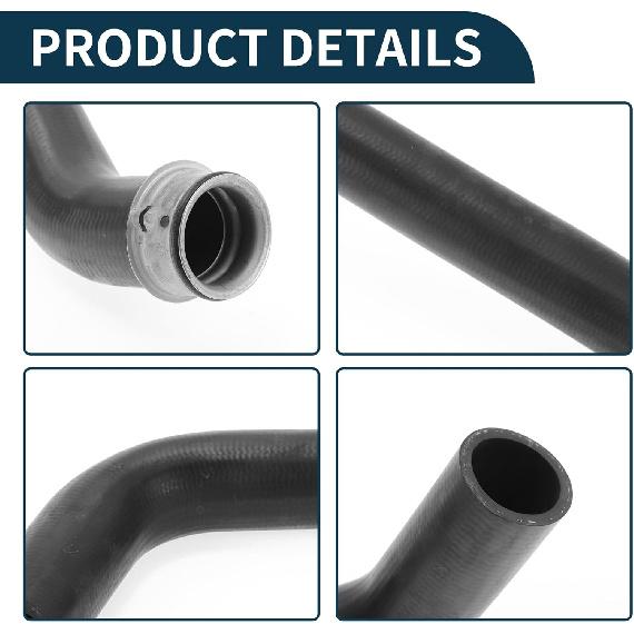 Radiator Hose for Mercedes-Benz Sprinter 3-T 3.5-T 5-T 906 2006-2019 Good Sealing No.A9065010382 Upper Coolant Water Hose Black 1 Pc