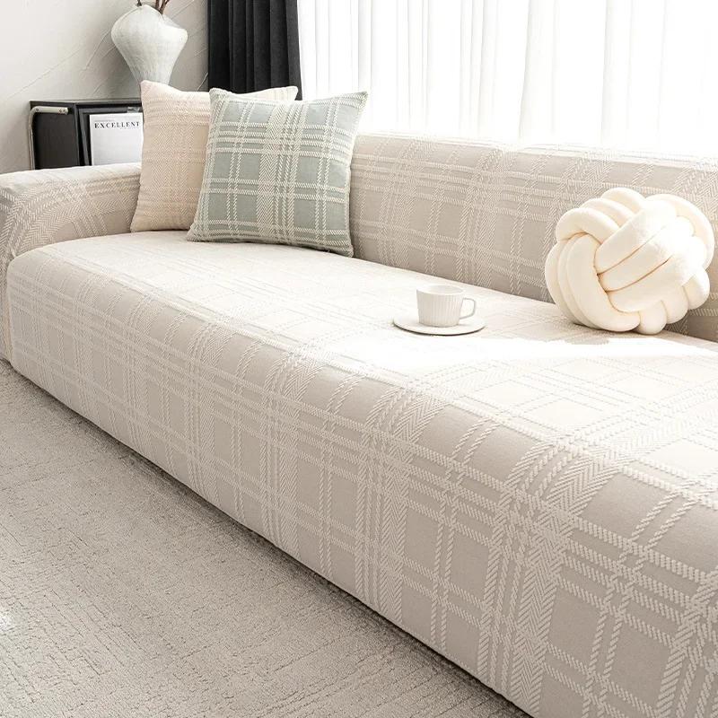 

2026 Elastic Retro Plaid Sofa Cover Luxury Dustproof All Inclusive Couch Slipcover Stretch Anti Cat Scratch Furniture Protector 1 Seater 90-140 cm