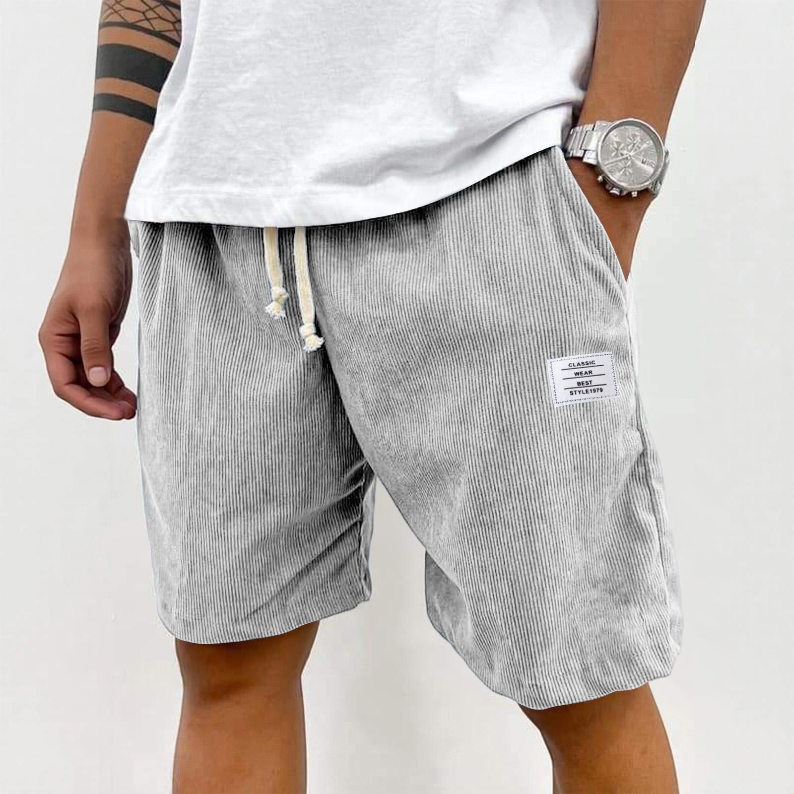 

Men s Label Five-inch Pants Casual Pants Men s Drawstring Shorts XL білий