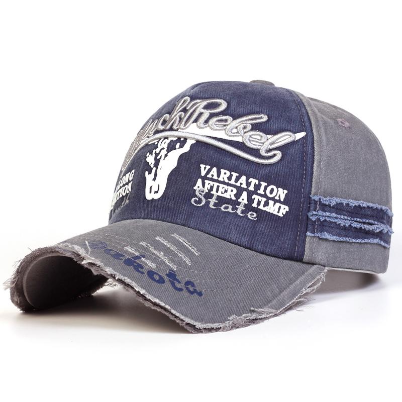Cappellini da Baseball Unisex Neri con Ricamo Lettere BlackRebel Lavati Primavera e Autunno Outdoor Regolabili Cappelli Casual Cappello Parasole