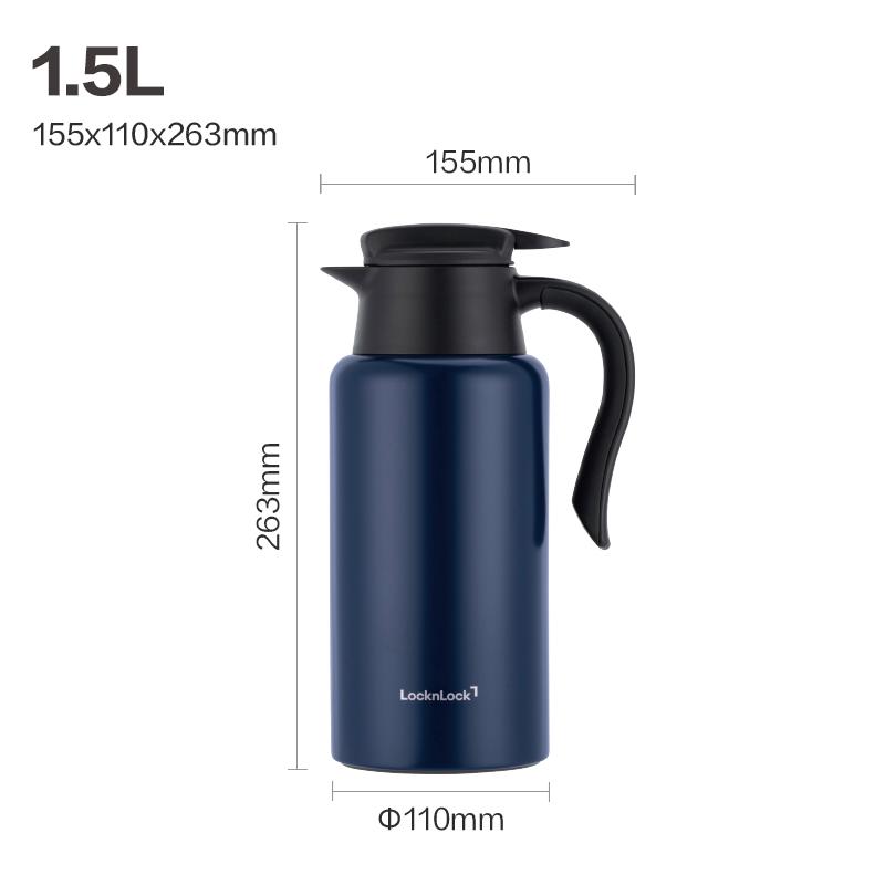 Stainless Steel Thermos Kettle: Large Capacity, Household & Office Use 2000mL
