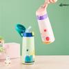 Kids Stainless Steel Straw Thermos Mug With Case Cartoon Leak-Proof Vacuum Flask Children Thermal Water Bottle Thermocup