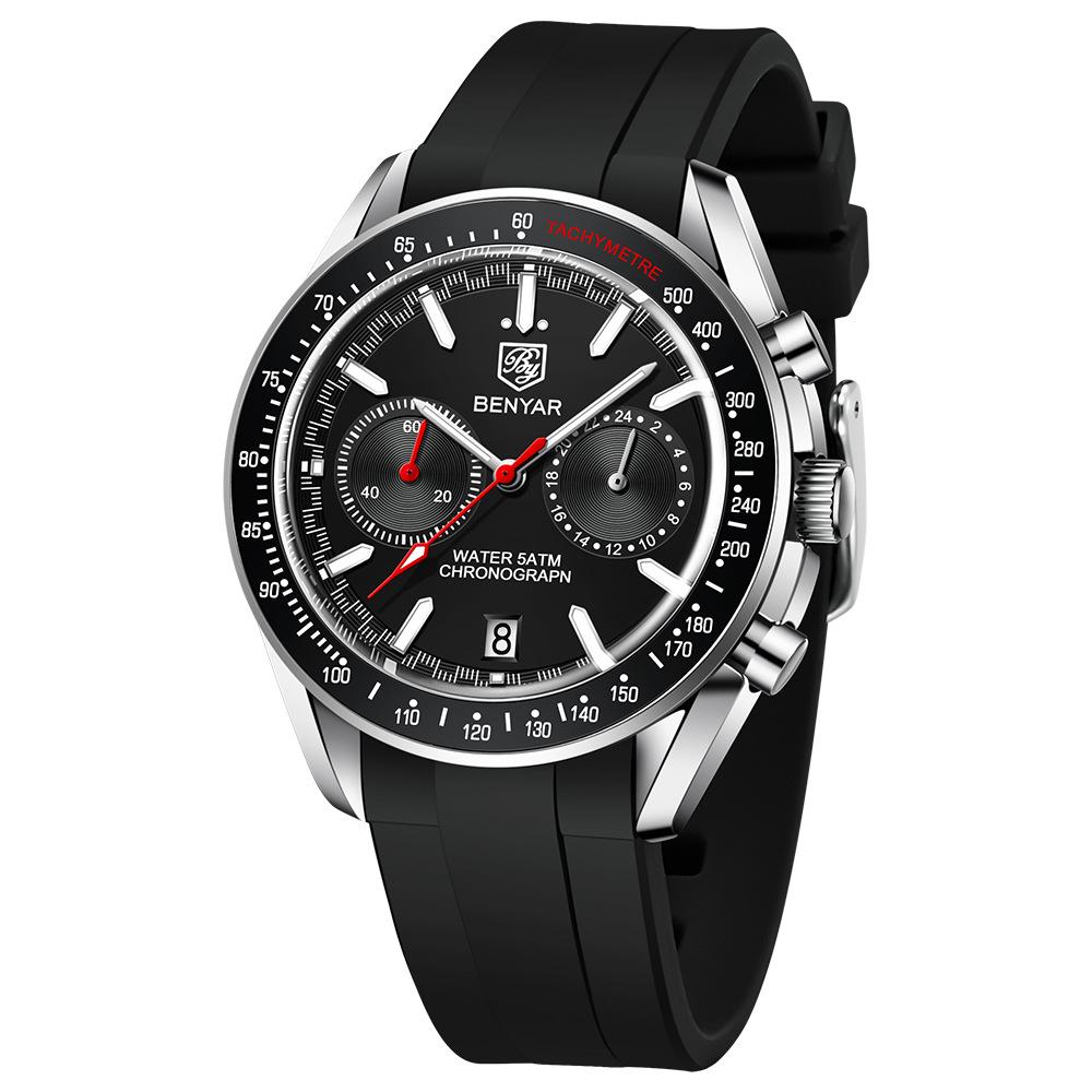 Benyar BY-5194 Men's Multifunctional Chronograph Waterproof Luminous Quartz Watch