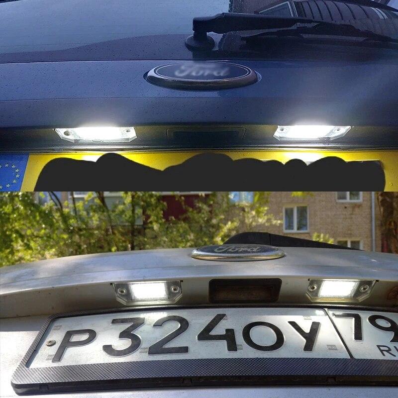 LED Number Plate Light Error Free License Plate Lamp For Ford Focus 2 MK2 2003-2008 C-MAX