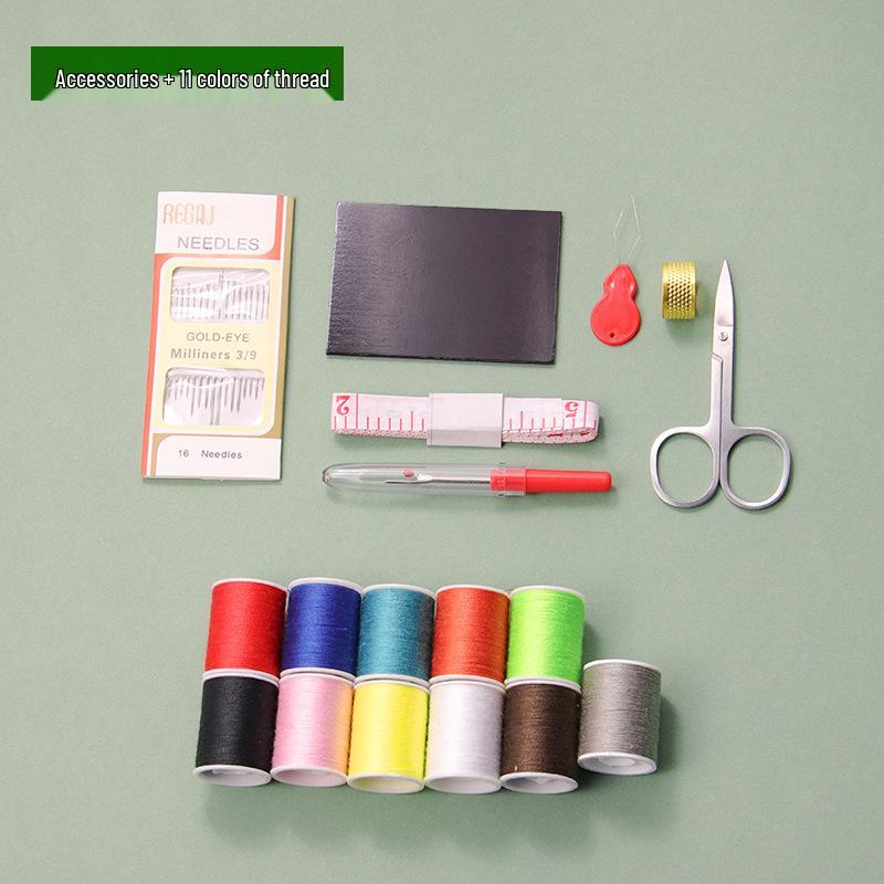 Portable Magnetic Sewing Kit: Multifunctional Home Sewing Tools with Needle and Thread Box.
