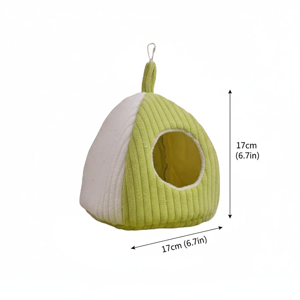 Parrot Warm Nest Cute Comfortable Yellow Bird Nest Hanging Bed Thickened And Fleece-lined For Winter Small Bird Cotton Nest