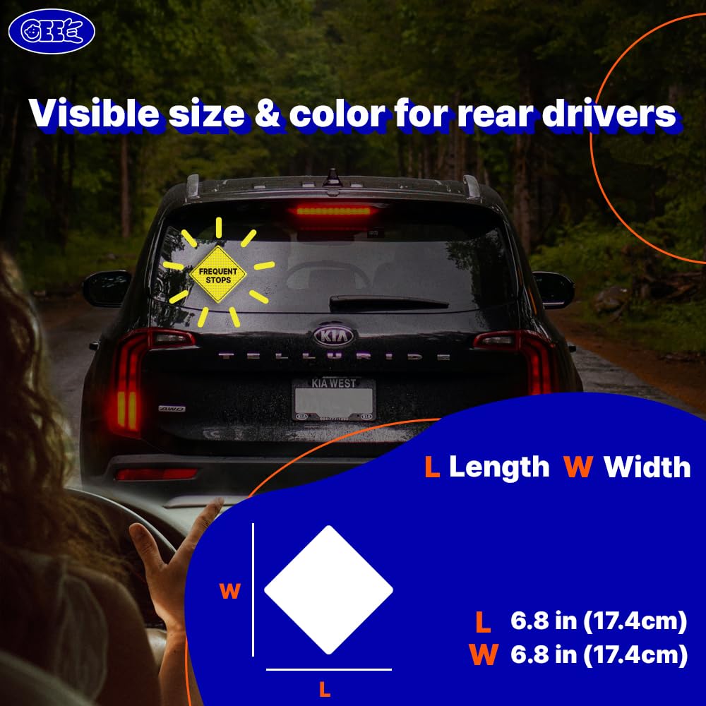 GEEKBEAR Delivery Driver Frequent Stop Sign - Sticker or Magnet, Color Variations, Weather Resistant