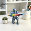 Creative Gift for Men 3D Printed Knight Pen Holder, Kneeling Armor Stand, Vintage Stable PLA Display Statue Stationery Organizer Office Study