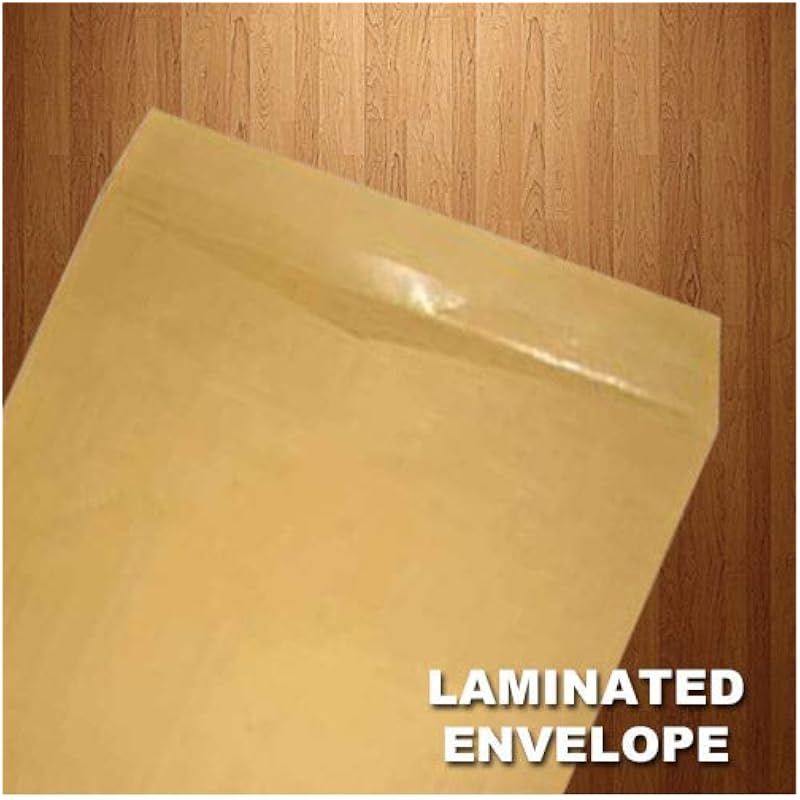 True-Ally Laminated Yellow Paper Large Size Envelope Ideal For Home Office Secure Mailing | Poly Laminated Inside | 12 X