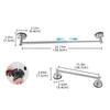 Stainless Steel Adjustable Towel Bar Retractable Single Bar Towel Holder Suction Cup Punch-free Extendable Towel Rack