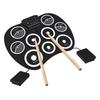 Electronic Drum Set Hand Roll Drum Set 9 Pads MIDI Interface Supports DTX Games Without Speaker Holiday Birthday Gift Practice Pad Drum Kit