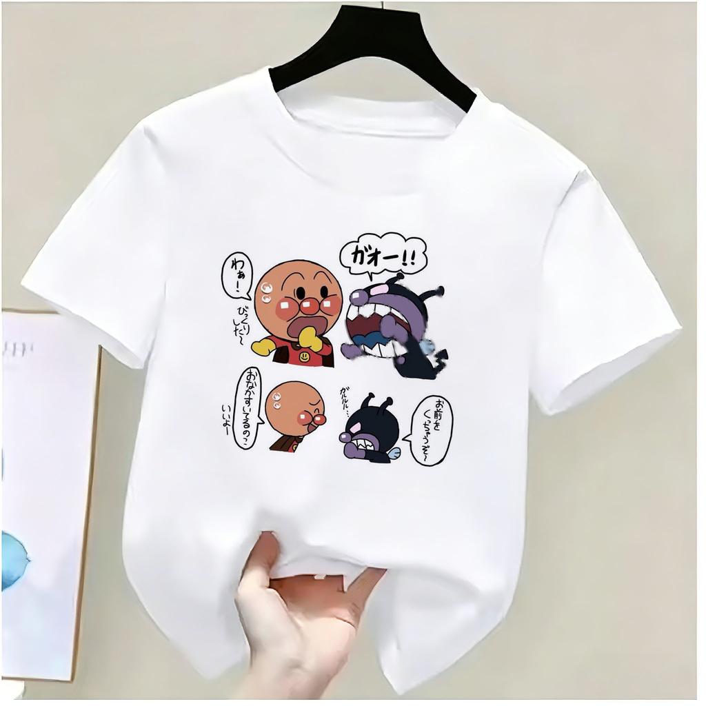 Anpanunisex Anime Unisex Unisex Child Short Sleeves TShirt ParentChild Summer Casual Graphic Y2k Clothes New Arrival Tee Tops