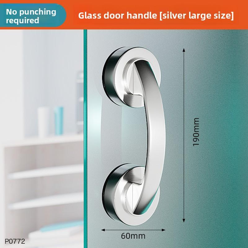 1 st Sugkoppshandtag för Glasdörr - Utan Hål, Skadefritt Handtag för Badrumsskjutdörr, för Skåp, Garderober, Kylskåp
