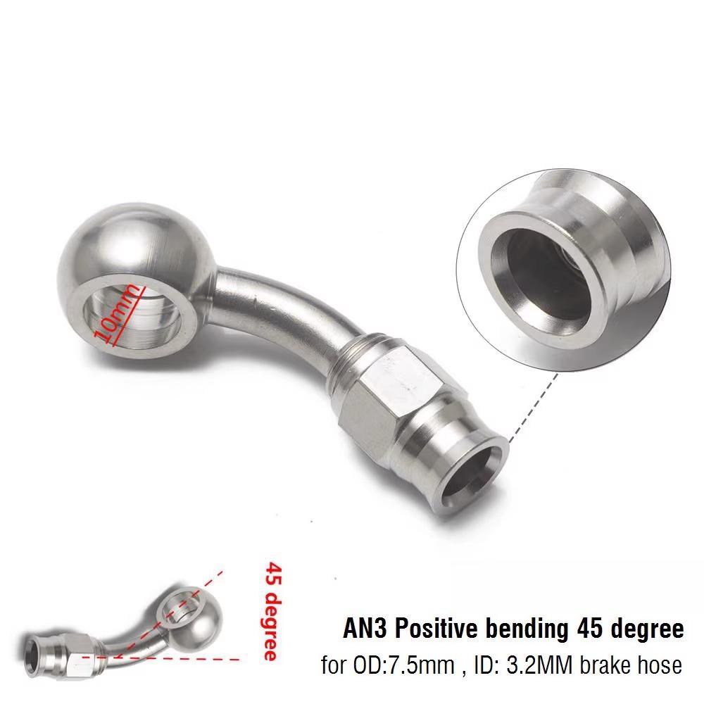 

Suitable for Car and Motorcycle Brake Fisheye Stainless Steel Brake Hollow Steel Throat AN3 Oil Pipe Tee Banjo Joint NO.6