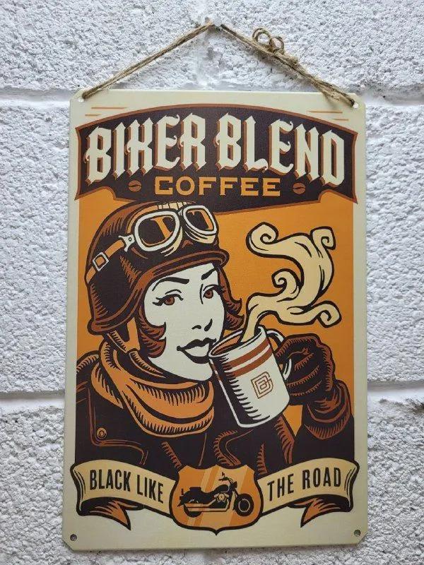 Coffee Lovers Metal Wall Art, Vintage Kitchen Cafe Poster Decor