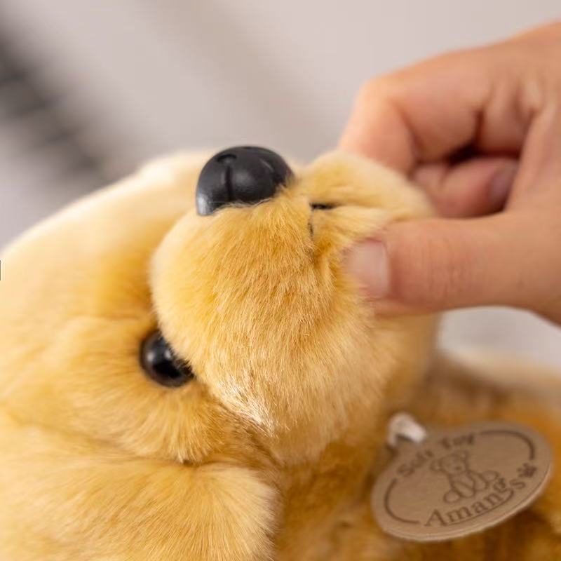 20/27cm Golden Retriever Doll Simulation Plush Toy Handmade Doll Cartoon Anime Cute Pillow Cushion Home Decoration Children's Bi