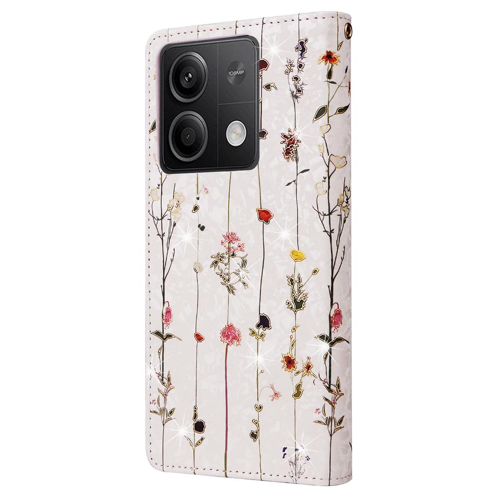Dla Xiaomi Redmi Note 13 5G Etui Portfelowe Blokujące RFID Lakierowana Skórzana Okładka
