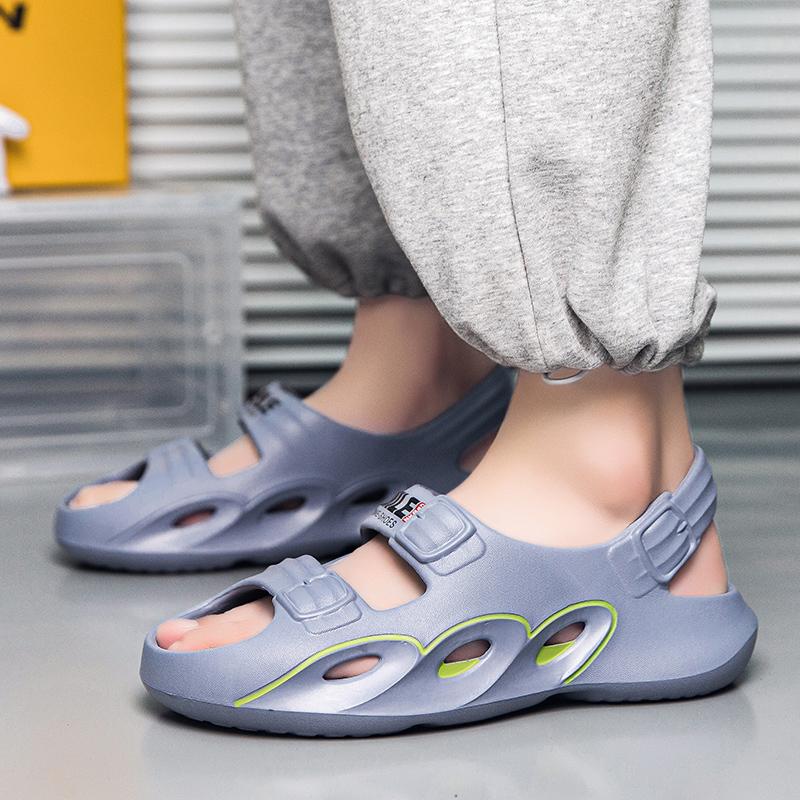 Men's Summer Outdoor Wearable Slippers Thi Bot Anti-Slip Wear-Resistant Driving Sports Big Size Casual Beach Sandals Thick Botto