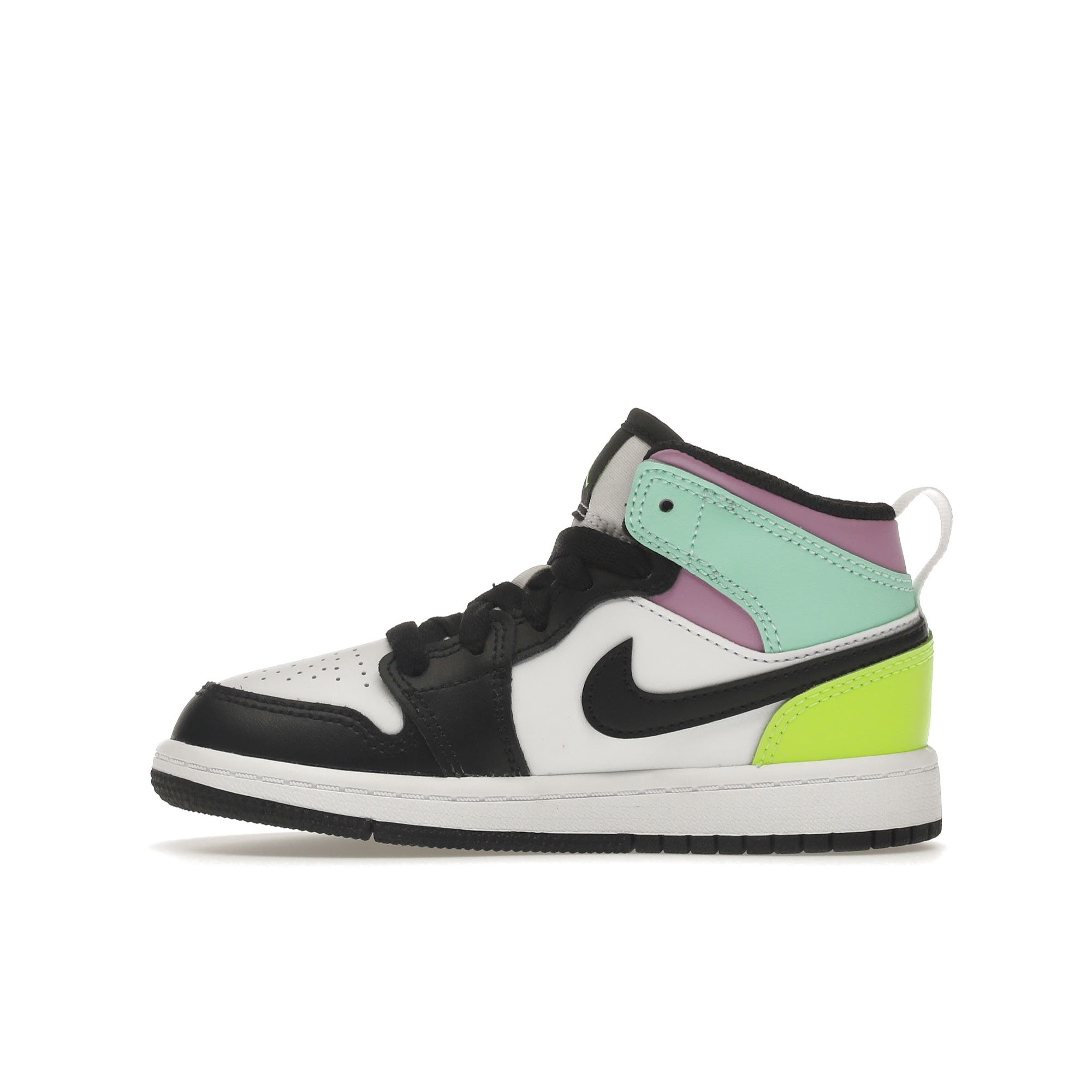 Кроссовки Air Jordan 1 Mid PS Pastel Kids Белый Черный Volt 640734-175 35 — фото 5
