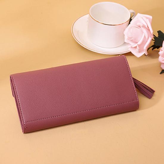Women Slim Card Wallet Short Long Wallet with ID Window Zippered Coin Pocket Card Holder Wallet for Travel Shopping