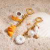 18K Gold Plated Stainless Steel Donut Coffee Bikini Pendant Charms Colorful DIY Jewelry Accessories