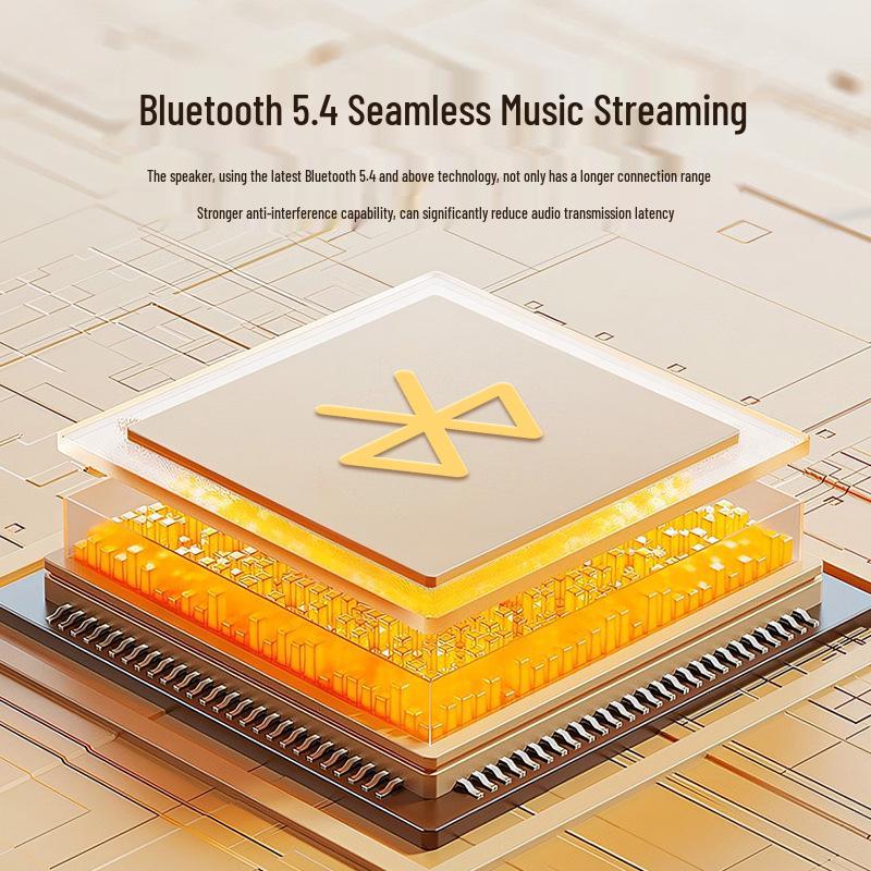 High Volume Retro Bluetooth KTV Microphone Speaker with Subwoofer for Home & Outdoor Use