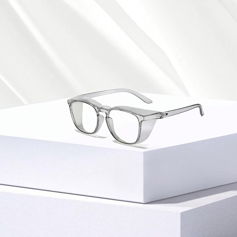 Chic Pink Transparent Square Frame Glasses for Women Full Rim Clear Lens Casual Use