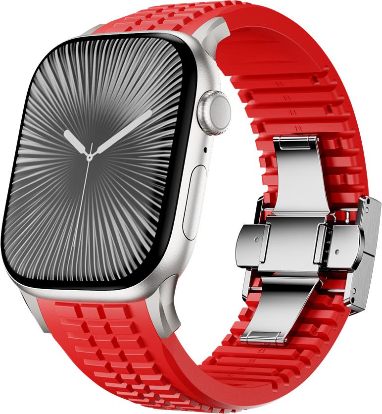 Silicone Band for Apple Watch Ultra 3 2 49mm Series 11 10 46mm Sports Strap for Iwatch 9 8 7 6 5 4 SE 2025 44mm 45mm Watchband