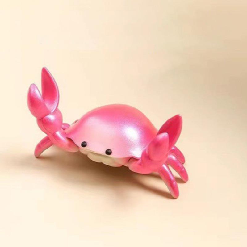 Crab Pen Holder for Desk Weightlifting Crab Desk Phone Stand Decorative Table Decor Crabs Pen Storage Rack for Bedroom Living