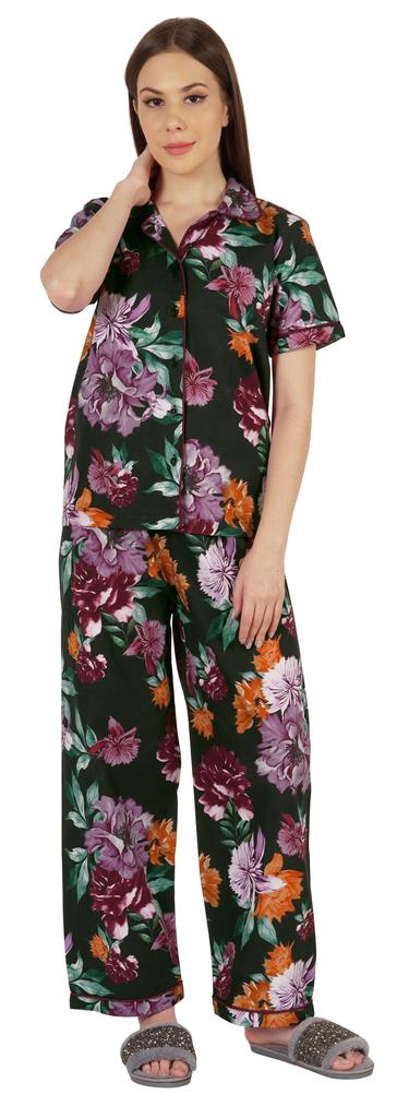 Inkmeso Women  s Classic Short Sleeve Shirt and Pajama Pants Loungewear 2 Pc PJ Sleep