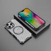 For iPhone 16 Pro Magnetic Case Reinforced Corner Honeycomb TPU+PC Phone Cover