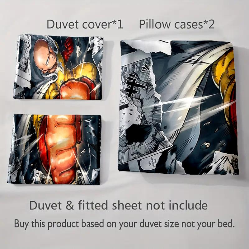 Heroic comic illustration. Bedding Duvet cover sets Duvet covers Pillowcases gifts (1 * Duvet Cover 2 * Pillowcases, without duvet insert)