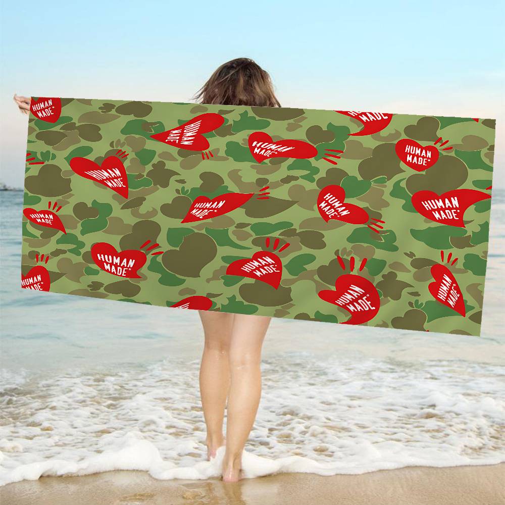 Fashion H-Human M-Made Big Microfiber Beach Towels Quick Dry Towel Sand Beach Towels Pool Towel for Travel Swim Pool Yoga