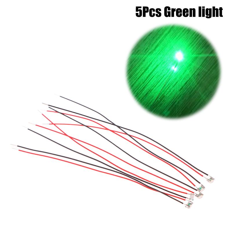 5 Peças 0805 LED Piscante Lâmpada SMD Com Fio Micro LED Chip Pré-Soldado Mini Lâmpada Com Fio Para Modelo Ferroviário Brinquedo DIY Peças Para Modelo de Carro