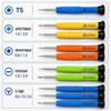 10-Piece Screwdriver Set with 1.5/2.0, 1.5/2.0, 0.8/1.2 5- Star, Y-Type and T5