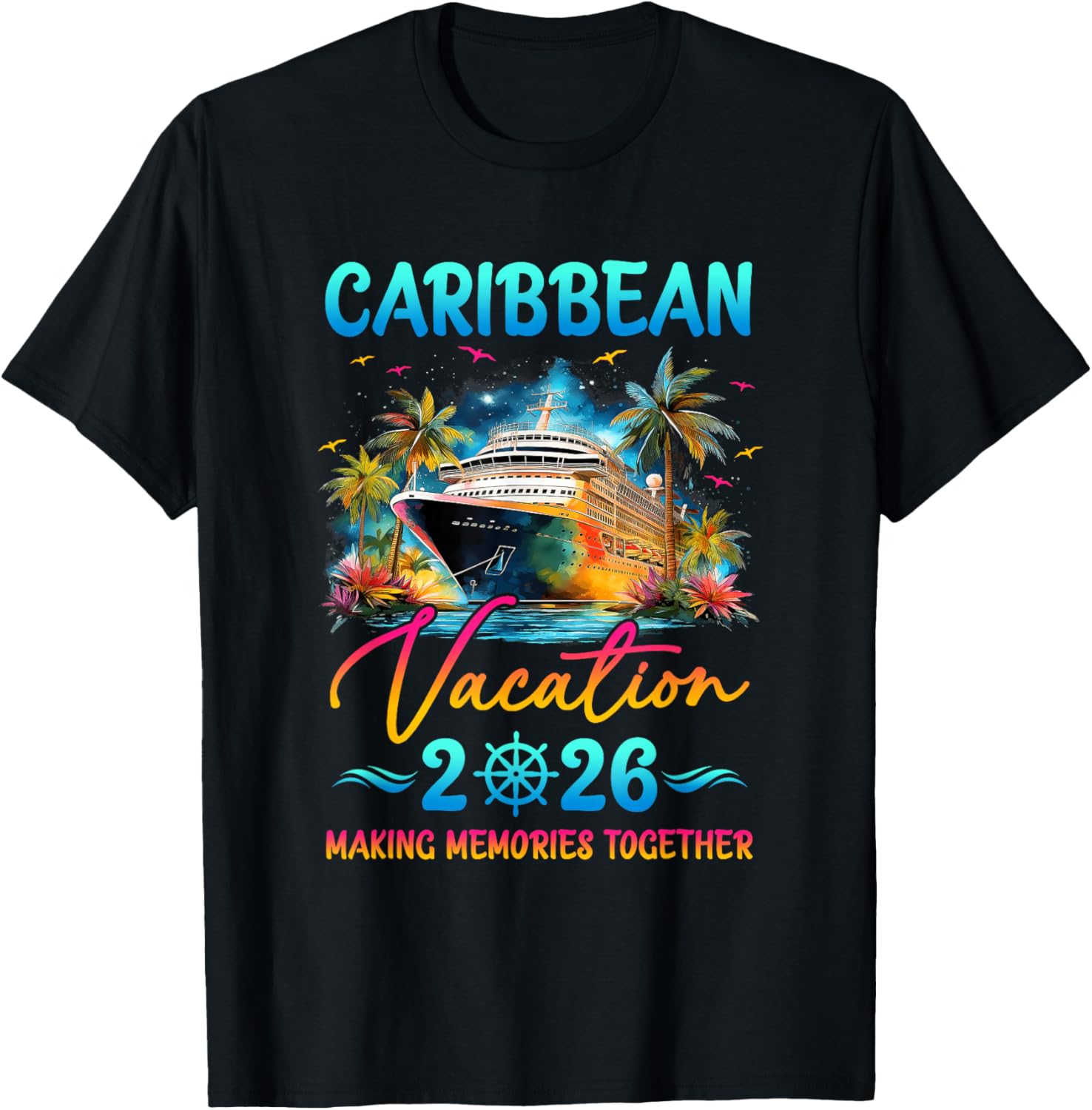 Caribbean Family Vacation 2026 Matching Group Summer T-Shirt S