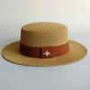 Chain Strap Straw Hat 2026 Summer Straw Hat Pearl Pork Pie Sun Hat New Elastic Ribbon Hat Beach Hat Sun Hat Sombrero