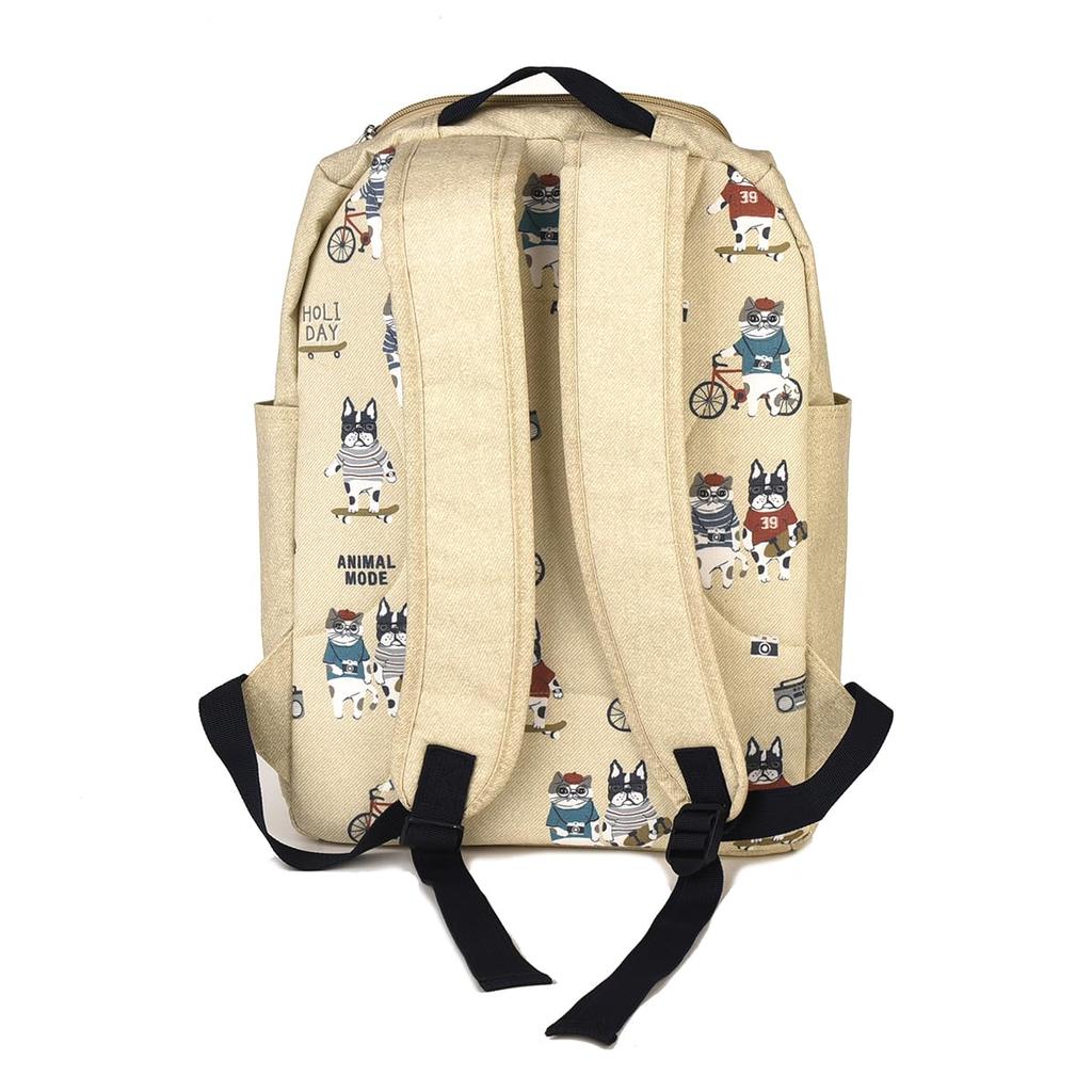 Kusguru Japan Women's Animal Mode Backpack, 258046, Beige, Medium