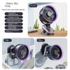 Wireless Auto Rotate Fan Small Portable Circulation Fan Strong Wind 10000mAh Battery USB With Light Clip Fan
