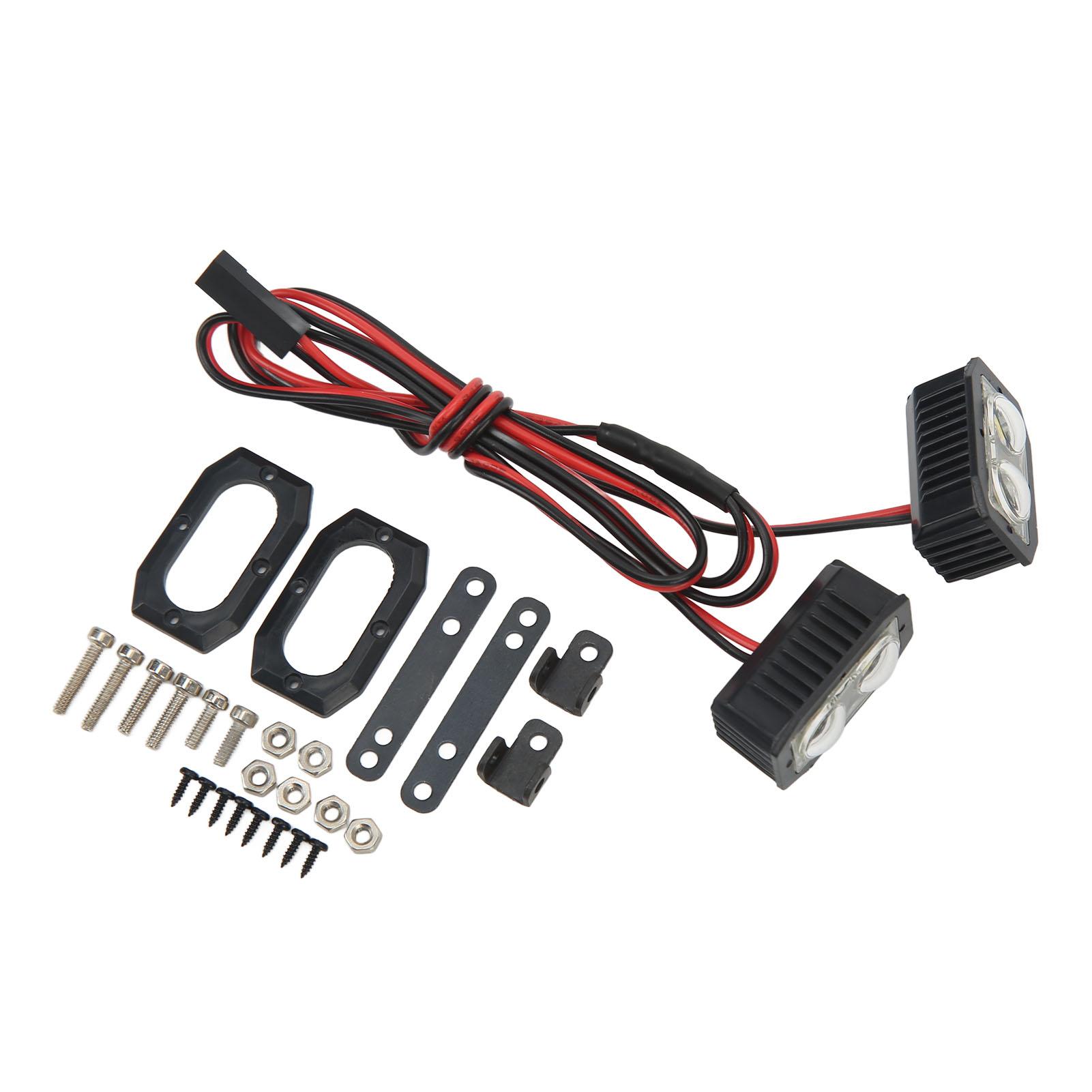 

RC Фара 4 LED Белый Цвет Свечения Пластиковый Корпус Разъем 2.54JR Съемные Кронштейны RC Прожектор для 1 10 5 До